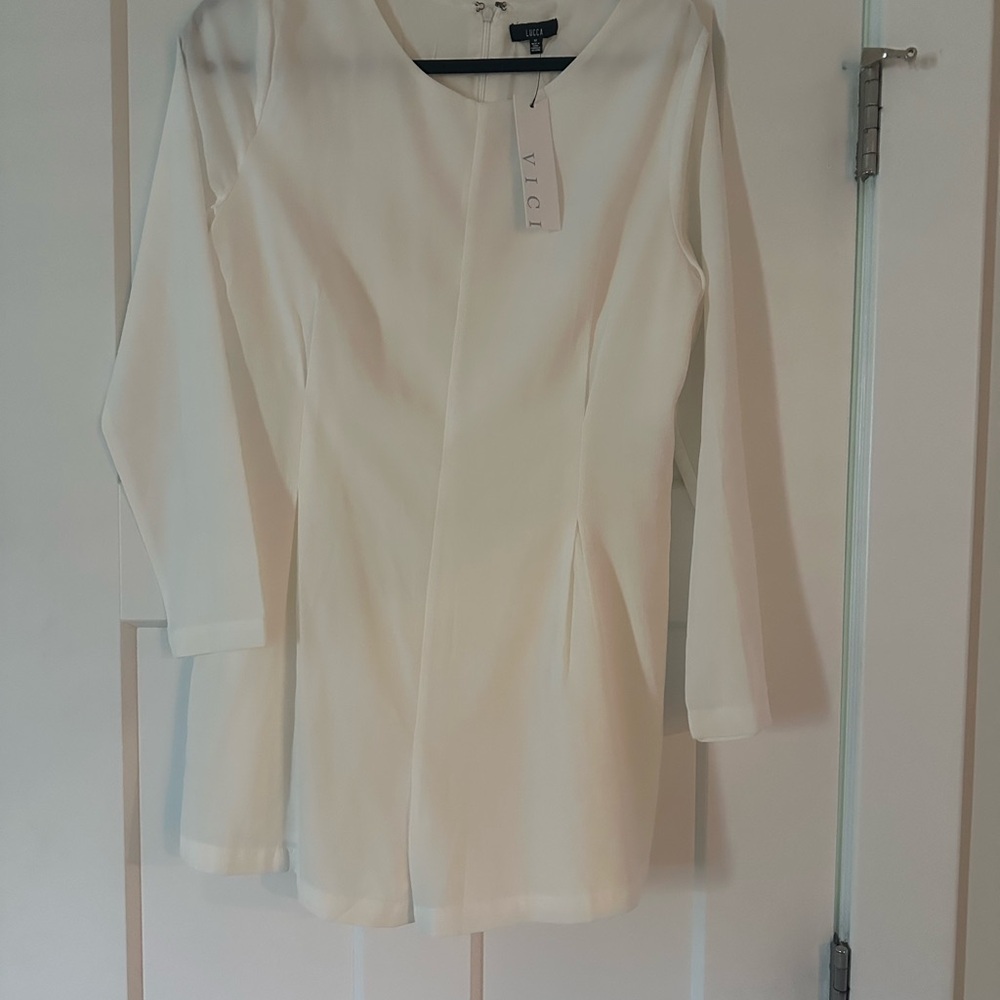 Lucca Couture Cream Jumpsuit from VICI- small black mark on shoulder